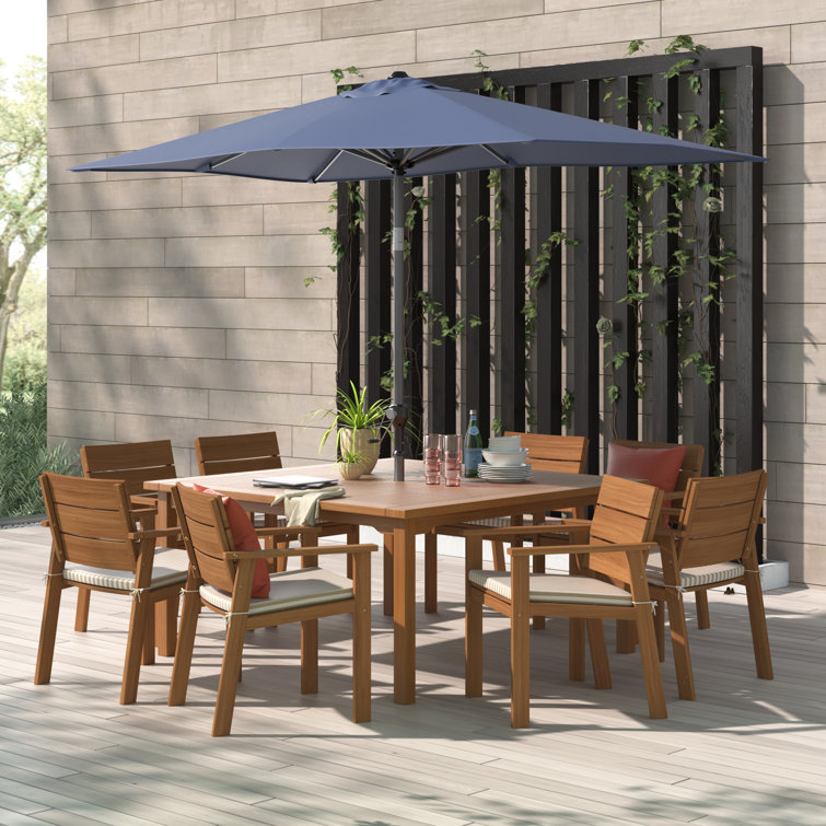 Square outdoor dining set best sale for 8